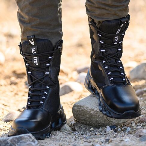 Men's Military Tactical boots Waterproof and dust proof work boots Desert boots Lightweight outdoor hiking boots Motorcycle shoes in Saudi Arabia