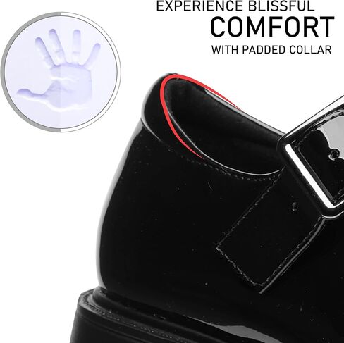 AOSPHIRAYLIAN Mary Janes Black Chunky Mary Janes Women Platform Dress Shoes | Ankle Strap·Anti-Slip·Comfy Padded·2.47" Chunky Heel·Easy Clean Upper —Office to Weekend, Jeans to Dresses, Uniform, Party in Saudi Arabia