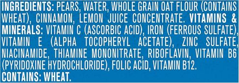 Gerber Stage 2 Baby Food, Pear Cinnamon Oatmeal Cereal Tubs, Iron Helps Support Brain Development, No Added Colors or Flavors, Baby Oatmeal, 16-Pack in Saudi Arabia