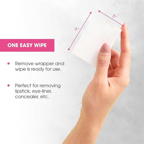 Diamond Wipes Makeup Remover Wipes, Alcohol Free Facial Cleansing Wipes with Vitamin E, Case of 50 Face Wipes in Saudi Arabia