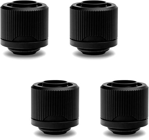 EKWB EK-Quantum Torque STC-12/16 Compression Fitting for Soft Tubing, 12/16mm (7/16" ID, 5/8" OD), Nickel, 4-Pack in Saudi Arabia