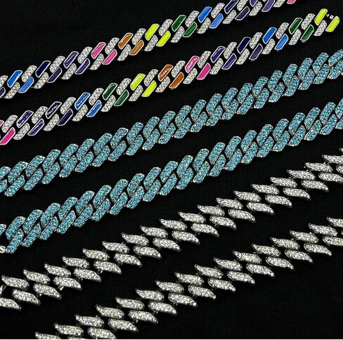 2Pcs Bling Shoe Charms for Women, Shoe Chains Accessories, Punk Rhinestone Charms for Shoes Decoration Sandals for Girls Man Teens Adults, Jewelry Shoe Accessories for Birthday Gifts Party in Kuwait