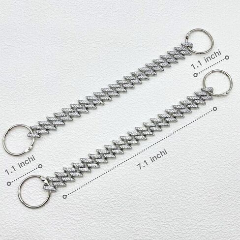 2Pcs Bling Shoe Charms for Women, Shoe Chains Accessories, Punk Rhinestone Charms for Shoes Decoration Sandals for Girls Man Teens Adults, Jewelry Shoe Accessories for Birthday Gifts Party in Kuwait