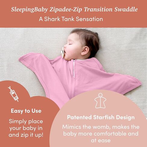 قماط SleepingBaby Zipadee-Zip Transition - بطانية قماط مريحة للأطفال مع سحاب مريح - بطانية واسعة يمكن ارتداؤها لسهولة تغيير الحفاضات - أزرق مخضر كلاسيكي، صغير (4-8 أشهر) in Kuwait