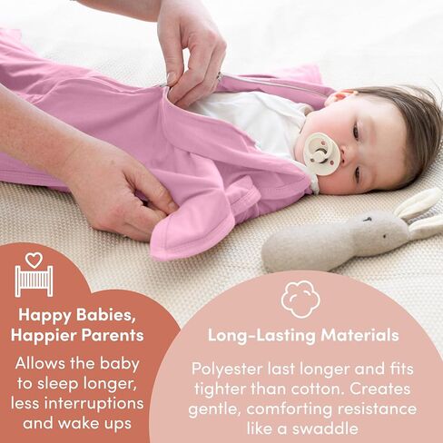 قماط SleepingBaby Zipadee-Zip Transition - بطانية قماط مريحة للأطفال مع سحاب مريح - بطانية واسعة يمكن ارتداؤها لسهولة تغيير الحفاضات - أزرق مخضر كلاسيكي، صغير (4-8 أشهر) in Kuwait