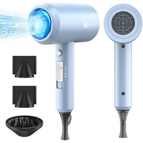 Slopehill Professional Ionic Hair Dryer, Powerful 1800W Fast Drying Low Noise Blow Dryer with 2 Concentrator Nozzle 1 Diffuser Attachments for Home Salon Travel (Agate Red)