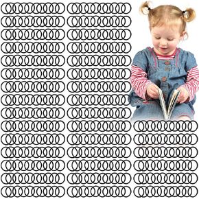 CÉLLOT 300PCS Toddler Hair Ties,2.7cm in Diameter No Crease Thumb Size Rubber Hair Elastics,Small Thin Hair Ponytail Holders Hair Accessories for Baby Girls Kids Children
