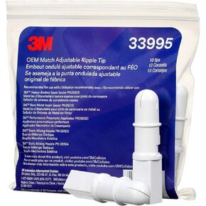 3M OEM Match Ripple Tip, 1K Tip, 33994, 10 Nozzles, for Automotive Sealing, Seam and Joint Sealing