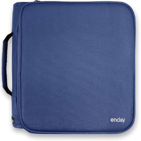 Zipper Binder 3 Ring, 2 Inch Binder with Zipper, 880 Sheet Capacity 5 Pockets Expanding File Folder, Zip Binder with Durable Handle, Multiple Pockets School Binder Organizer, Black - by Enday