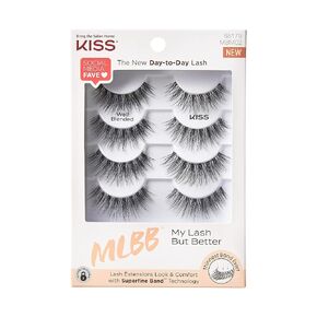 KISS My Lash But Better, False Eyelashes, 'All Mine', 10 mm, Includes 1 Pair Of Lashes, Contact Lens Friendly, Easy to Apply, Reusable Strip Lashes, Glue-On