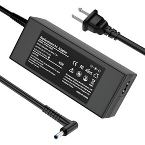 شاحن كمبيوتر محمول بمحول تيار متردد 65 وات 45 وات متوافق مع HP Envy Pavilion Stream X360 13 15 17 15-1039wm 15-1033wm 15-w117cl 15-w237cl 15m-cn0011dx 15m-bp111dx 15m-bq121d سلك إمداد الطاقة للكمبيوتر المحمول