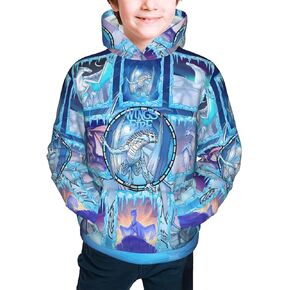 سويت شيرت بغطاء للرأس من أجنحة التنين الناري للأطفال للأولاد والبنات والمراهقين in Kuwait