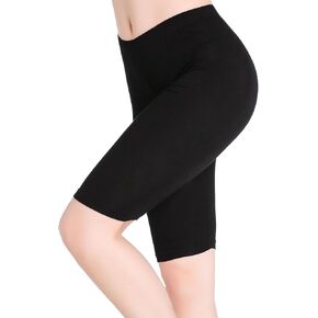 Womens Under Skirt Pants Soft Ultra Stretch Knee Length Leggings Fitness Sport Shorts