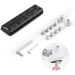 NEEWER 13.8"/350mm Rail Bar Vixen Style Dovetail Plate, Metal Mounting Plate Saddle with M6 1/4" 3/8" Camera Screw for Telescope Mount Adapter OTA Equatorial Tripod Sky Astrophotography, QR008