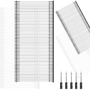 Mini Stitch Gun Fasteners, 2400 Pcs Qucik Clothing Fixer Tagging Gun Barbs Attachments with 5 Pcs Extra Fine Needles(Black/White, 0.4 Inch)