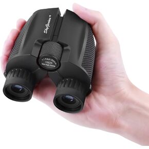 SkyGenius 10x25 Compact Binoculars for Adults and Kids, Small Binoculars for Bird Watching, Pocket Binoculars for Theater and Concerts, Outdoor Travel Sightseeing Hunting Hiking