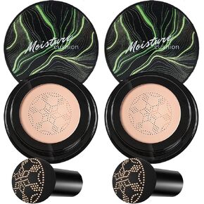كريم XINGXYUEL Mushroom Head Air Cushion CC - تغطية كاملة، مرطب، أساس طويل الأمد لجميع أنواع البشرة (1 أونصة، طبيعي)