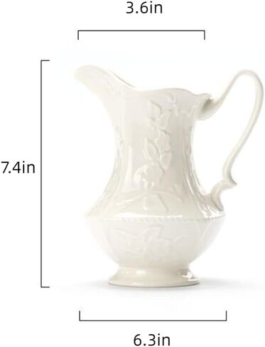 Vintage Ceramic Pitcher, Stain Resistant Stoneware Pitcher Vase with Handle in Saudi Arabia