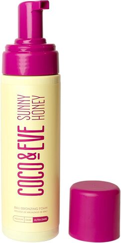 Coco & Eve Sunny Honey Bali Bronzing Self Tanner Mousse - (Dark) All Natural Sunless Tanning Mousse | Instant Self Tanning Lotion with Bronzer and Skin Moisturizer (6.7 fl oz) in Saudi Arabia