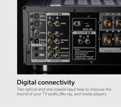 Denon PMA-1700NE (2022 Model) Integrated Amplifier (140W x 2), Built-in USB-DAC & Phono Equalizer, Analog Mode, Ultra-High Current Power Circuit, Advanced AL32 Processing Plus, Hi-Res Audio, Black in Kuwait