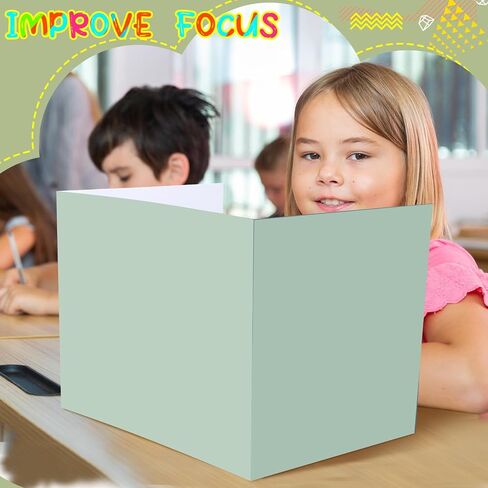 Yeaqee 24 Pcs Solid Privacy Boards for Student Desks Classroom Desk Divider Trifold Table Desk Privacy Panel Privacy Folders Screen Partition for School Teacher Student Study Test Home (Pastel Colors) in Saudi Arabia