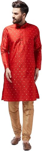 Sojanya (Since 1958, Men's Silk Blend Printed Only Long Kurta in Saudi Arabia