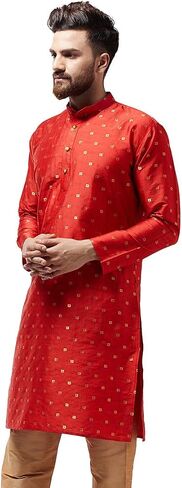 Sojanya (Since 1958, Men's Silk Blend Printed Only Long Kurta in Saudi Arabia