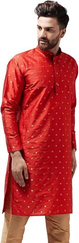 Sojanya (Since 1958, Men's Silk Blend Printed Only Long Kurta in Saudi Arabia