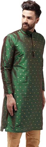 Sojanya (Since 1958, Men's Silk Blend Printed Only Long Kurta in Saudi Arabia