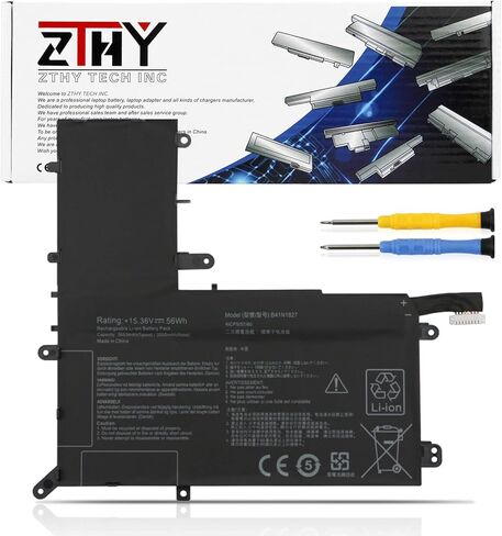 ZTHY B41N1532 استبدال بطارية الكمبيوتر المحمول Asus Q504U Q504UA Q504UAK Q534UA Zenbook Flip UX560 UX560UA UX560UAK UX560UA-FZ014T Q504UA-BBI5T12 BHI5T13 UX560UQ-FJ051T B41BK25 B41Bl95 15. 2 فولت 50 وات ساعة in Saudi Arabia