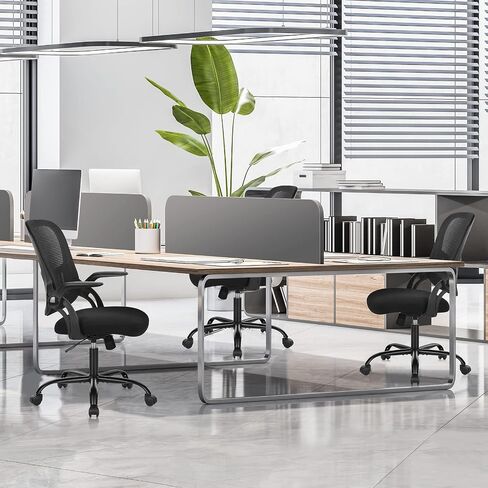 SMUG Office Computer Desk Chair, Ergonomic Mid-Back Mesh Rolling Work Swivel Task Chairs with Wheels, Comfortable Lumbar Support, Comfy Flip-up Arms for Home, Bedroom, Gaming, Study, Student, Pink in Saudi Arabia