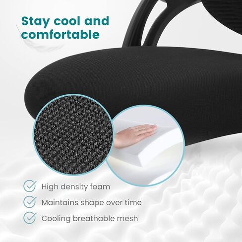 SMUG Office Computer Desk Chair, Ergonomic Mid-Back Mesh Rolling Work Swivel Task Chairs with Wheels, Comfortable Lumbar Support, Comfy Flip-up Arms for Home, Bedroom, Gaming, Study, Student, Pink in Saudi Arabia