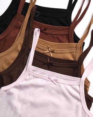 dELiA*s Girls' Undershirt - 5 Pack Soft and Breathable Cotton Cami Tank Top - Camisole Tops for Girls (2T-14) in Saudi Arabia
