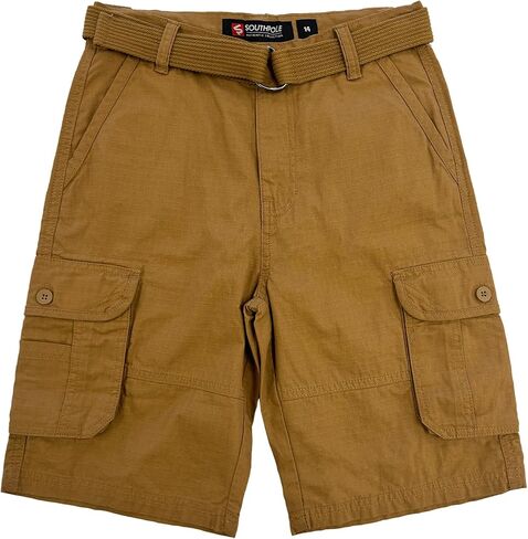 Southpole Boys' Belted Ripstop Basic Cargo Shorts in Saudi Arabia