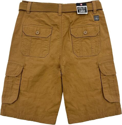 Southpole Boys' Belted Ripstop Basic Cargo Shorts in Saudi Arabia