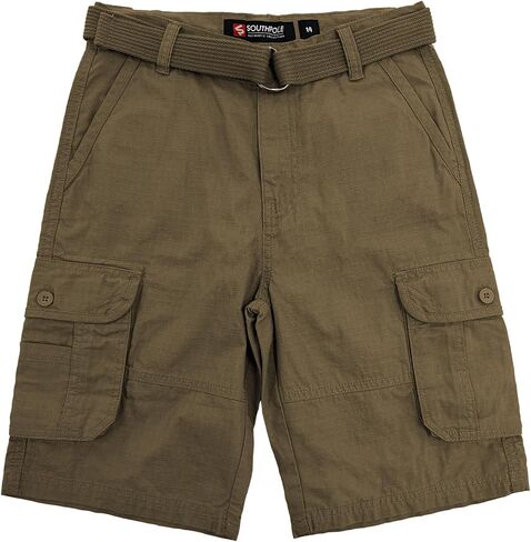 Southpole Boys' Belted Ripstop Basic Cargo Shorts in Saudi Arabia