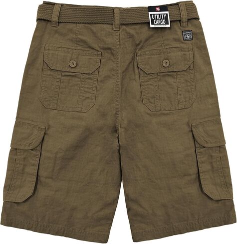 Southpole Boys' Belted Ripstop Basic Cargo Shorts in Saudi Arabia