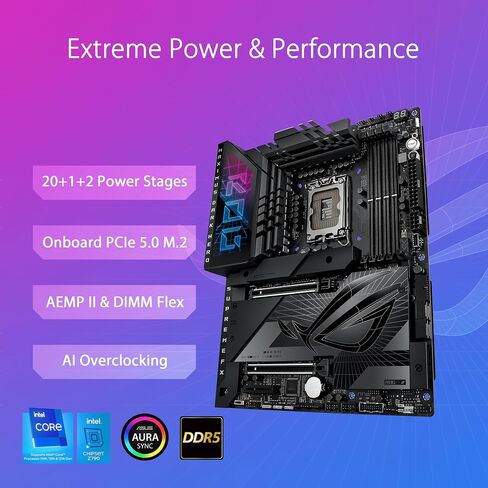 ASUS ROG Maximus Z790 Formula LGA 1700(Intel 14th &13th&12th) ATX Gaming Motherboard(HybridChill,ROG Water-Cooling Zone,DDR5,Wi-Fi 7, 5X M.2 Slots, PCIe® 5.0 NVMe® SSD, 2xThunderbolt™ 4 Ports) in Saudi Arabia