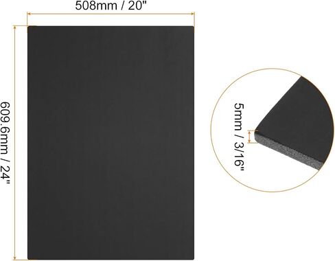 15 PCS Black Foam Board 16x20 Inch, Foam Boards 3/16 Inch Thick Foam Poster Board, [for Presentation Projects, Art Crafts, Poster Making] in Kuwait