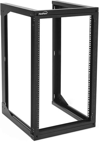 NavePoint 6U Server Rack with Swing Gate - 6U Wall Mount Rack for 19 Inch IT Equipment Open Frame Rack – Network Rack Wall Mount for AV & Server Equipment 18" Deep 6U Rack, Black in Saudi Arabia