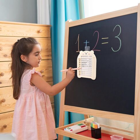 لوحة قائمة مراجعة مذكرة الدب، لوحة مذكرة للخطة اليومية مع 14 ورقة فارغة، لوحات قائمة مرجعية للمذكرات الخاصة بالأعمال الروتينية والتمرين، لوحة مذكرة رسائل قابلة للتعليق وقابلة للتعليق للتخطيط للسفر المنزلي (وردي) in Kuwait