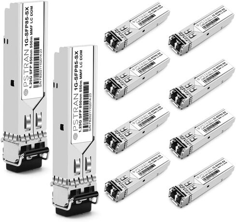 OPSTRAN 1000BASE-SX SFP Transceiver Module Compatible for Meraki MA-SFP-1GB-SX Mikrotok S-85DLC05D Ubiquiti UF-MM-1G Trendnet TEG-MGBSX 1G SFP 850nm 550m DDM Duplex LC MMF 10 Pack in Kuwait