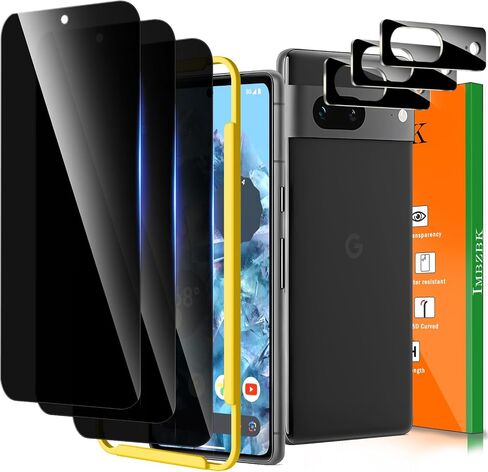 IMBZBK [2+3 Pack Privacy Screen Protector for Samsung Galaxy S22 Ultra 5G [Not Glass], 2 Pack Anti-Spy Flexible TPU Film With 3 Pack Tempered Glass Camera Lens Protector, Case Friendly in Kuwait