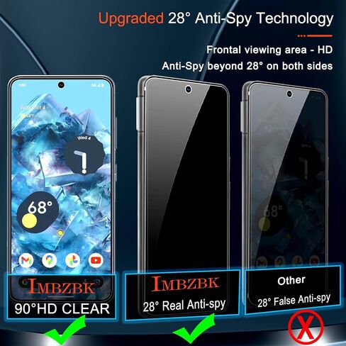 IMBZBK [2+3 Pack Privacy Screen Protector for Samsung Galaxy S22 Ultra 5G [Not Glass], 2 Pack Anti-Spy Flexible TPU Film With 3 Pack Tempered Glass Camera Lens Protector, Case Friendly in Kuwait