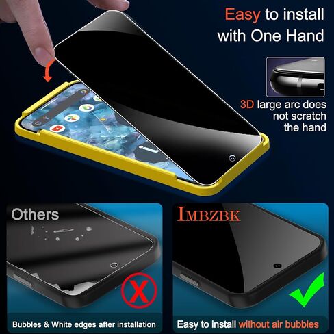 IMBZBK [2+3 Pack Privacy Screen Protector for Samsung Galaxy S22 Ultra 5G [Not Glass], 2 Pack Anti-Spy Flexible TPU Film With 3 Pack Tempered Glass Camera Lens Protector, Case Friendly in Kuwait