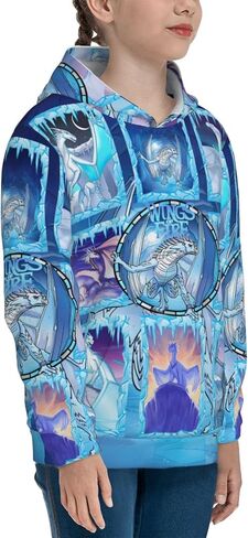 سويت شيرت بغطاء للرأس من أجنحة التنين الناري للأطفال للأولاد والبنات والمراهقين in Kuwait