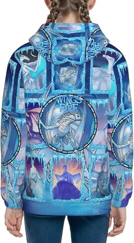 سويت شيرت بغطاء للرأس من أجنحة التنين الناري للأطفال للأولاد والبنات والمراهقين in Kuwait