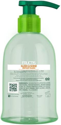 مصل Garnier Fructis Sleek & Shine المضاد للتجعد للشعر المجعد والجاف، زيت الأرغان، 5.1 أونصة سائلة، عدد 1 (قد تختلف التعبئة) in Kuwait