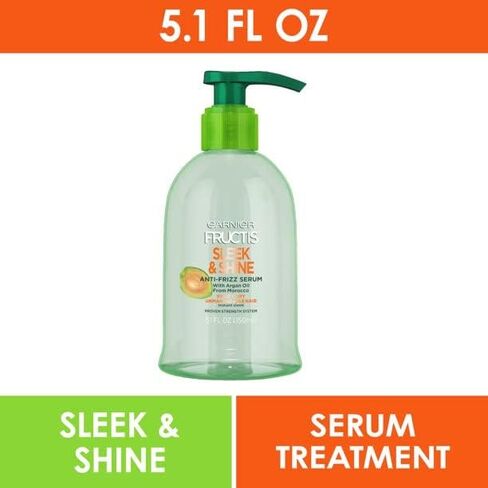 مصل Garnier Fructis Sleek & Shine المضاد للتجعد للشعر المجعد والجاف، زيت الأرغان، 5.1 أونصة سائلة، عدد 1 (قد تختلف التعبئة) in Kuwait