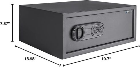 Barska Digital Keypad Safe – LED Interior Light, Extra-Wide for Laptops, Silent Mode, Steel Security Safe in Kuwait